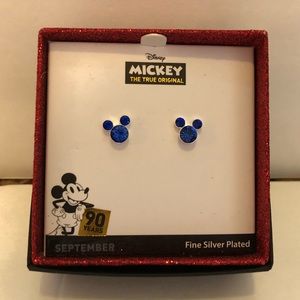 Disney Mickey Mouse September Birth Stone Earrings
